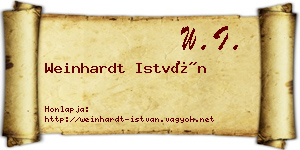 Weinhardt István névjegykártya
