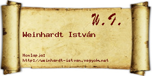 Weinhardt István névjegykártya